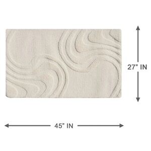 Crosby St. Lagon Ivory High-Low Accent Wool Rug, 2x4